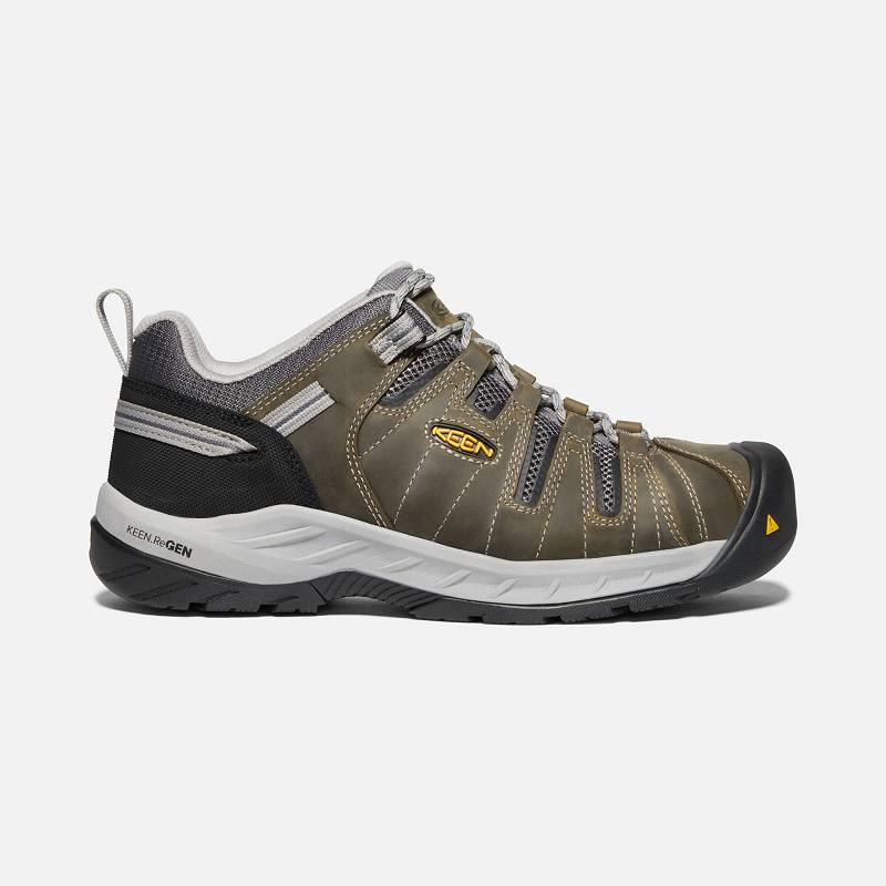 Keen Flint II Steel Toe Sicherheitsschuhe Herren DE-16854 Gargoyle/Paloma - Keen Herrenschuhe Olivgr